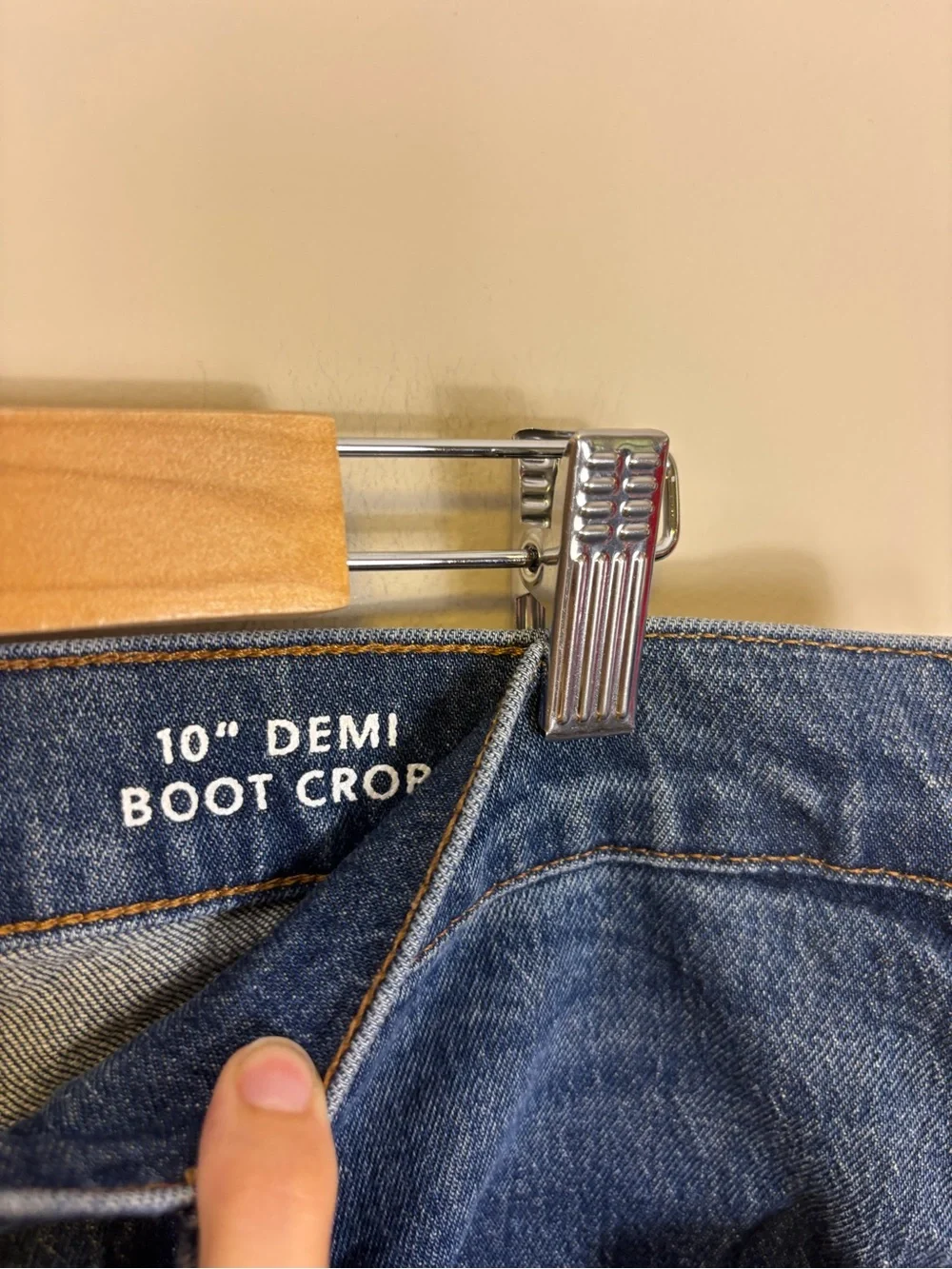 J. Crew 10” Demi Bootcut Cropped Jeans in Medium Blue Denim 34